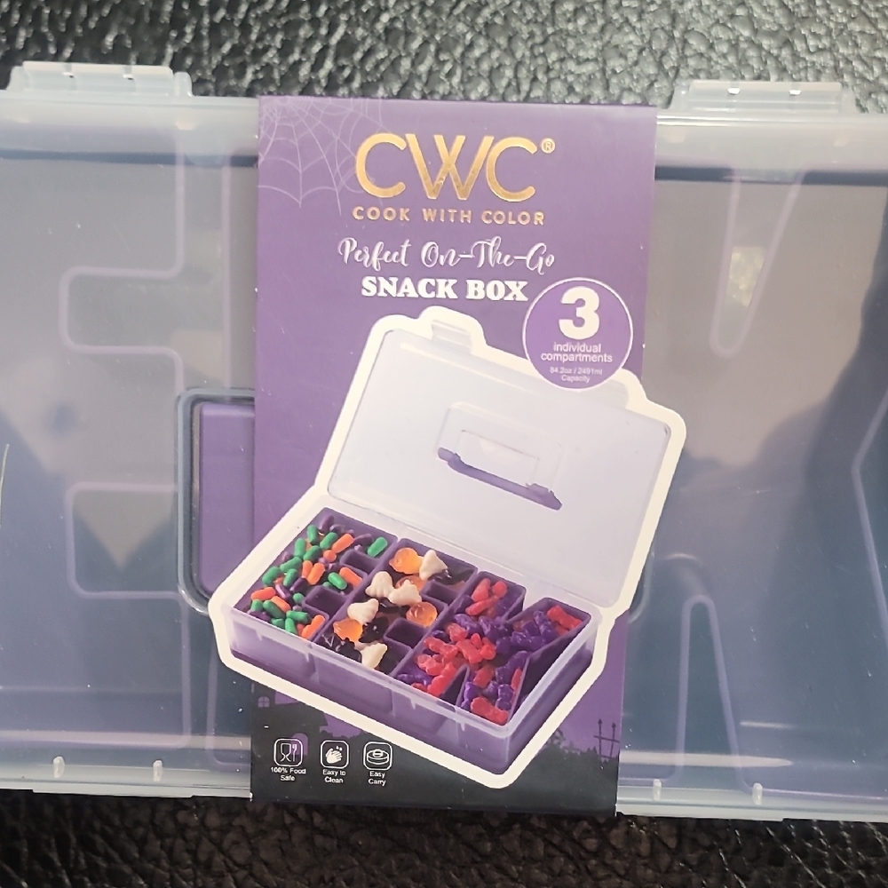CWC Cook With Color Purple "EEK" Perfecr On The Go Snack Box - Picture 3 of 5